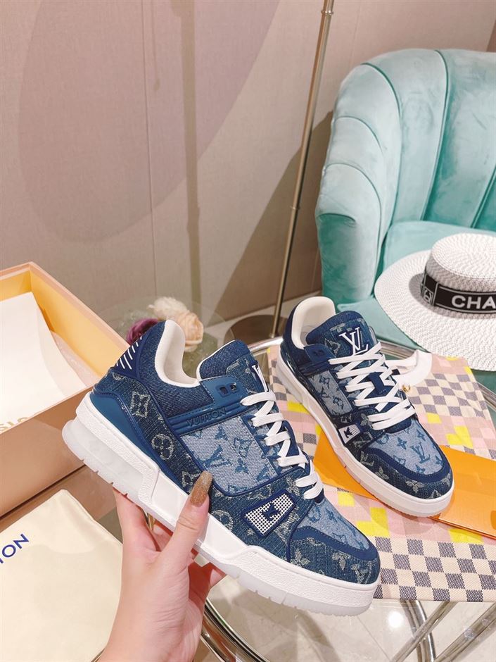 Best Replica LOUIS VUITTON TRAINER SNEAKER DENIM MONOGRAM   LVS129 - Colareps