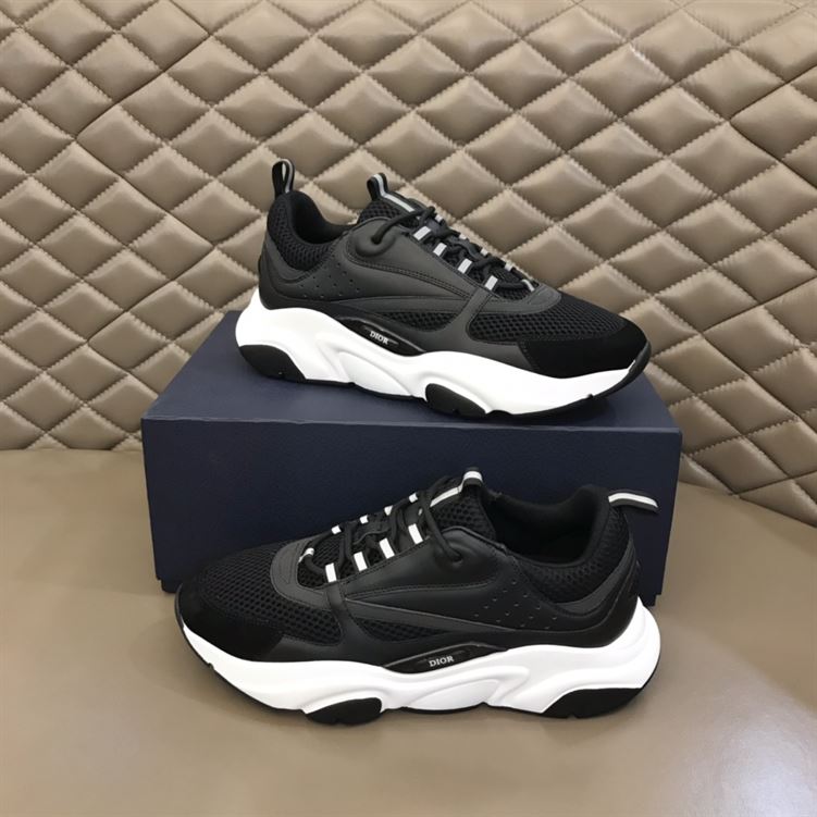 Best Replica DIOR B22 SNEAKERS BLACK TECHNICAL MESH AND CALFSKIN   DO004 - Colareps