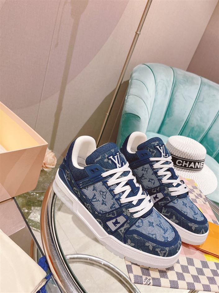 Best Replica LOUIS VUITTON TRAINER SNEAKER DENIM MONOGRAM   LVS129 - Colareps