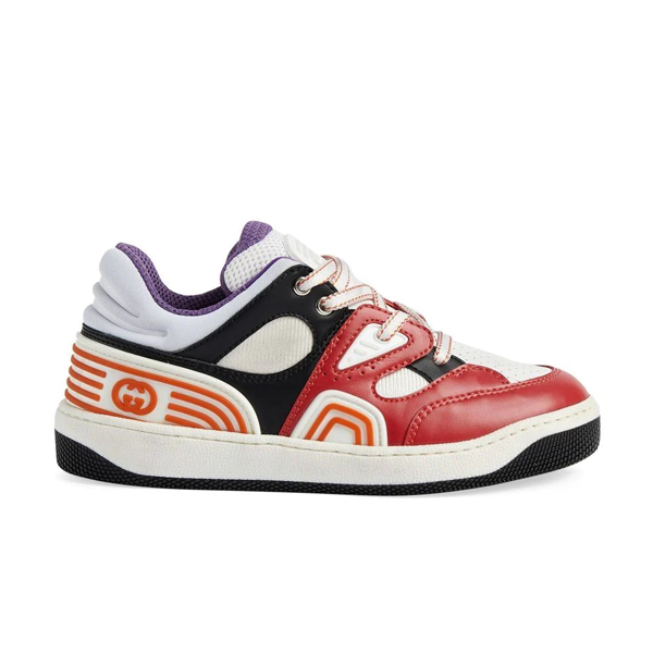 Best Replica GUCCI BASKET SNEAKER IN MUTICOLOR DEMETRA   GCC110 - Colareps