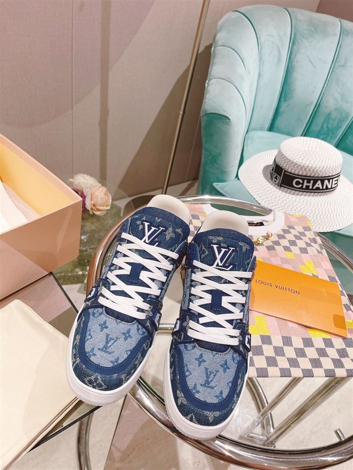Best Replica LOUIS VUITTON TRAINER SNEAKER DENIM MONOGRAM   LVS129 - Colareps