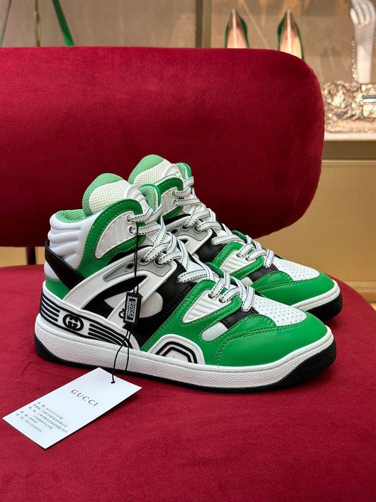Best Replica GUCCI BASKET HIGH-TOP SNEAKERS   GCC086 - Colareps