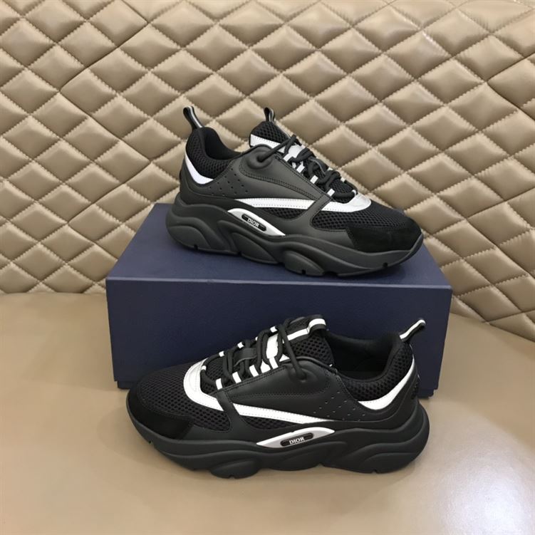 Best Replica DIOR B22 SNEAKER BLACK TECHNICAL MESH AND SMOOTH CALFSKIN   DO045 - Colareps