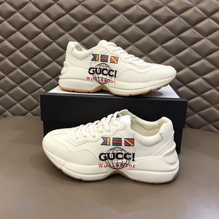 Best Replica GUCCI RHYTON  WORLDWIDE  FLAG-PRINTED SNEAKER   GCC010 - Colareps