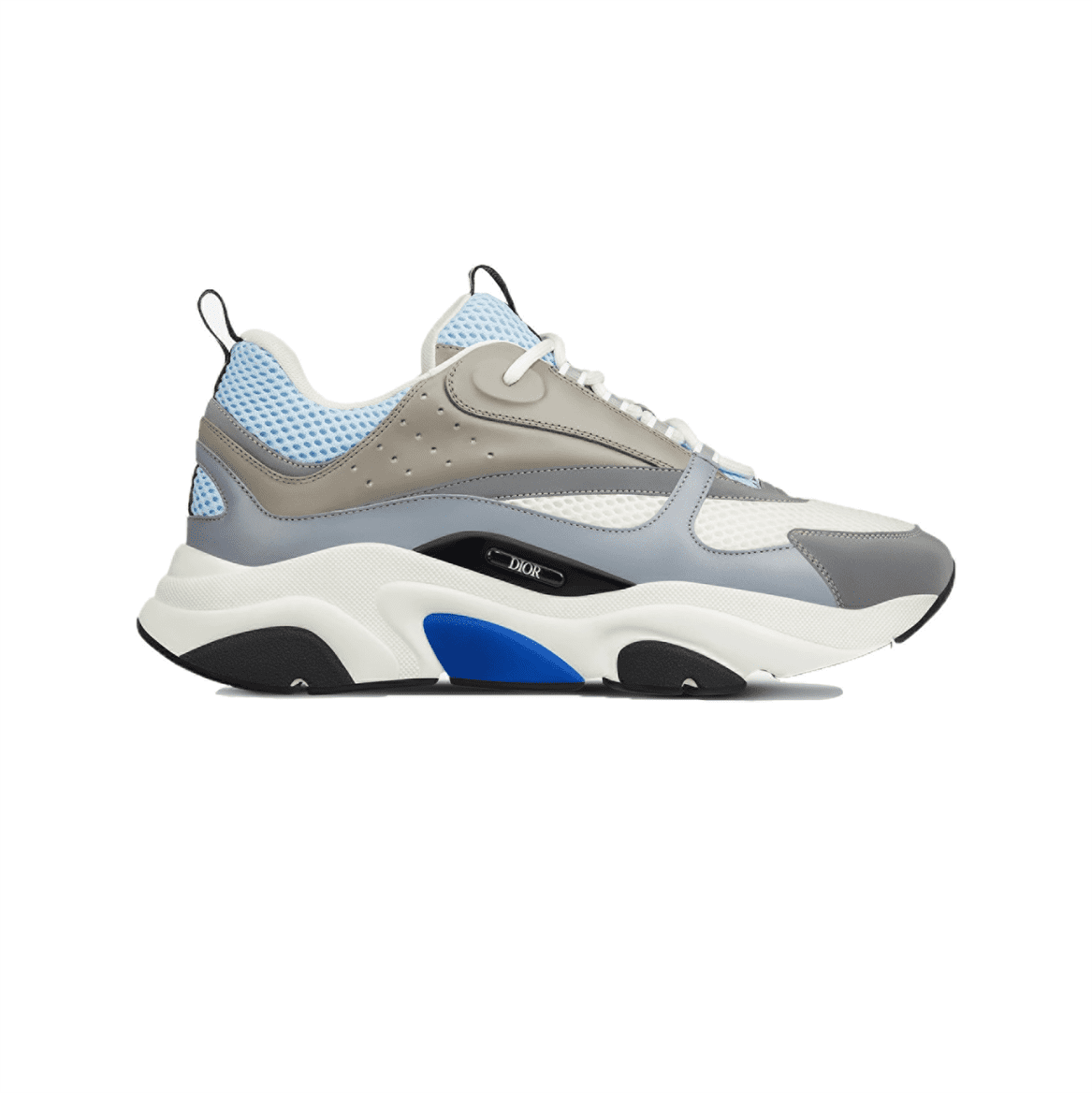 Best Replica DIOR B22 SNEAKERS WHITE AND BLUE TECHNICAL MESH AND GRAY CALFSKIN   DO001 - Colareps