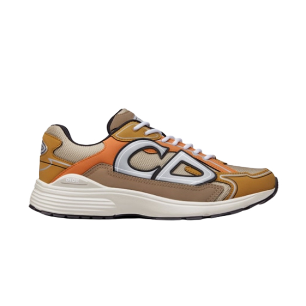 Best Replica DIOR B30 SNEAKER CREAM MESH WITH ORANGE AND BROWN TECHNICAL FABRIC   DO072 - Colareps