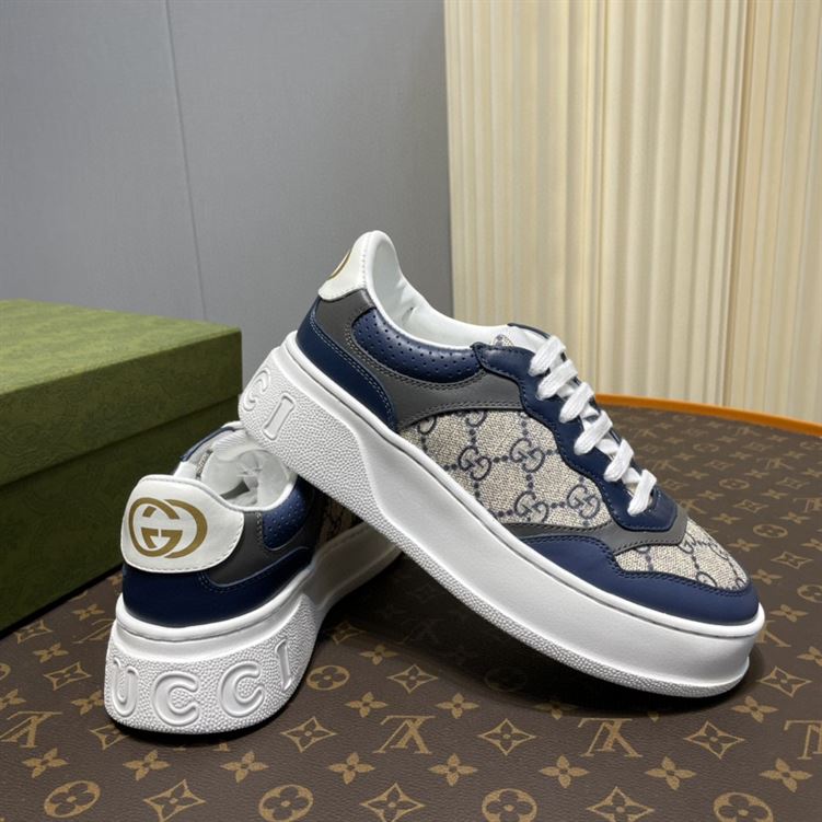 Best Replica GUCCI MEN S GG SNEAKERS BEIGE AND BLUE SUPREME   GCC003 - Colareps