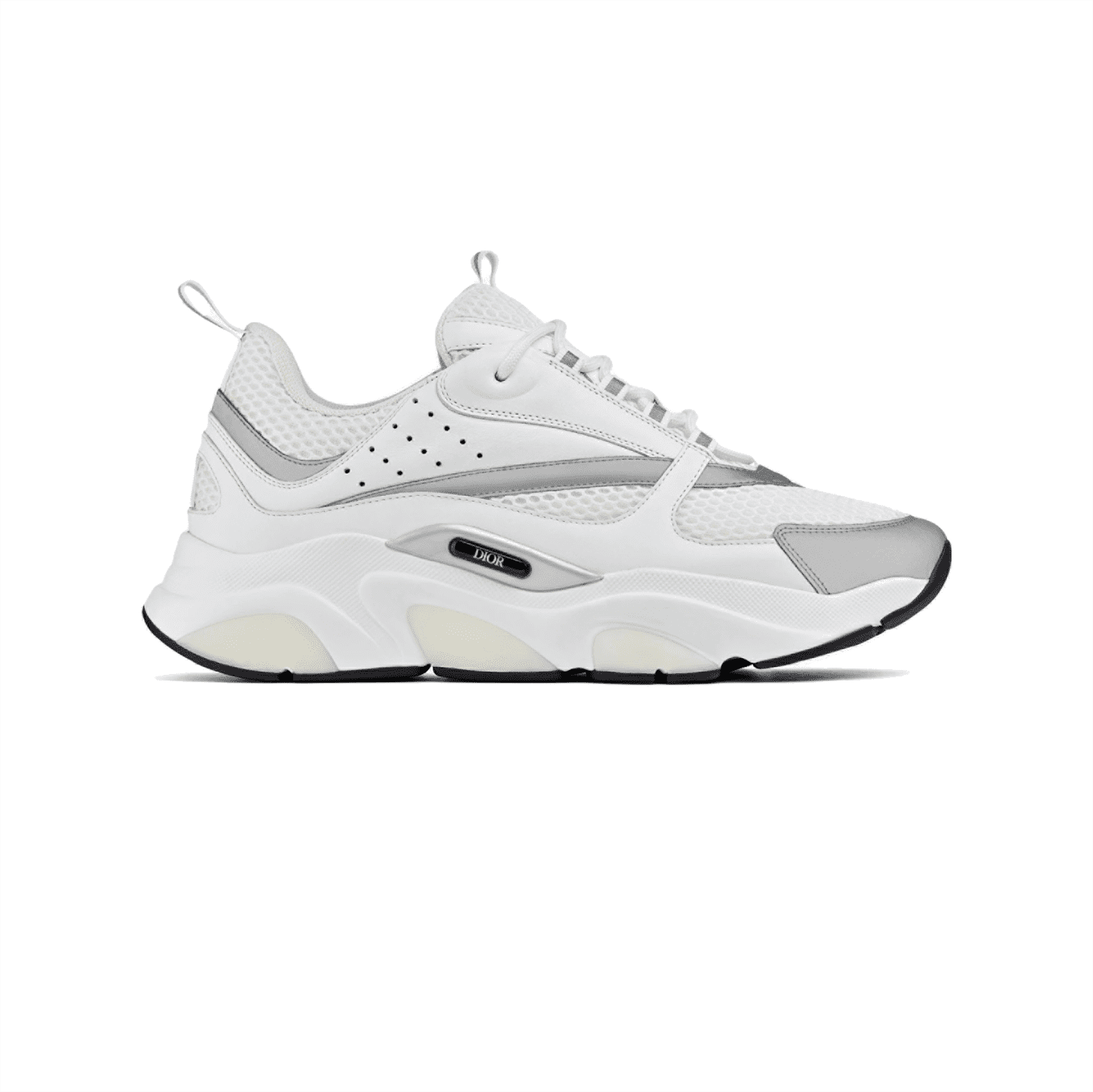 Best Replica DIOR B22 SNEAKERS WHITE TECHNICAL MESH WITH WHITE AND SILVER-TONE CALFSKIN   DO002 - Colareps
