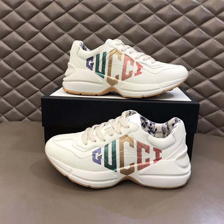 Best Replica GUCCI IVORY RHYTON RAINBOW GLITTER SNEAKERS   GCC013 - Colareps