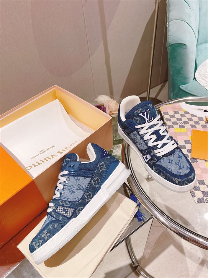 Best Replica LOUIS VUITTON TRAINER SNEAKER DENIM MONOGRAM   LVS129 - Colareps