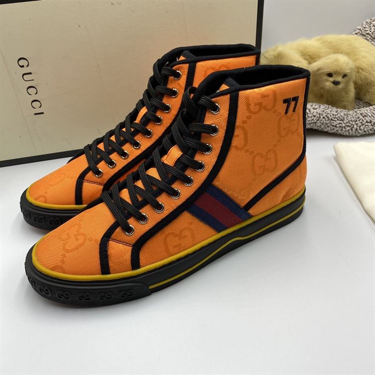 Best Replica GUCCI Dupes Shoes OFF THE GRID HIGH TOP ORANGE   GCC049 - Colareps