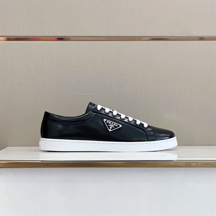 Best Replica PRADA BRUSHED LEATHER SNEAKERS   PRS015 - Colareps