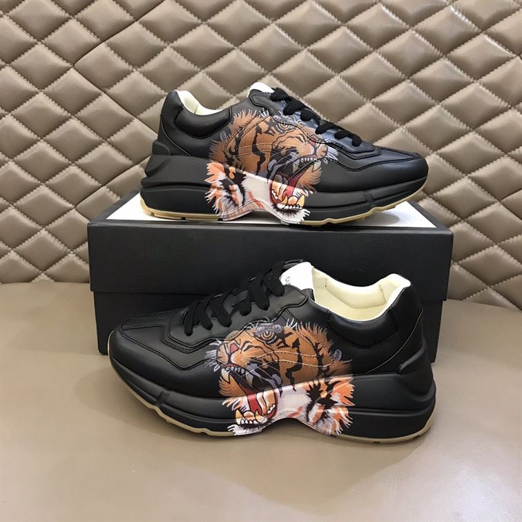 Best Replica GUCCI RHYTON LEATHER SNEAKER WITH TIGER   GCC017 - Colareps