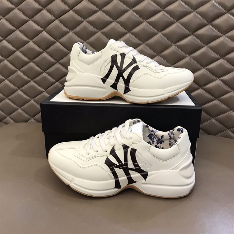 Best Replica GUCCI LEATHER NY YANKEES SNEAKERS   GCC014 - Colareps