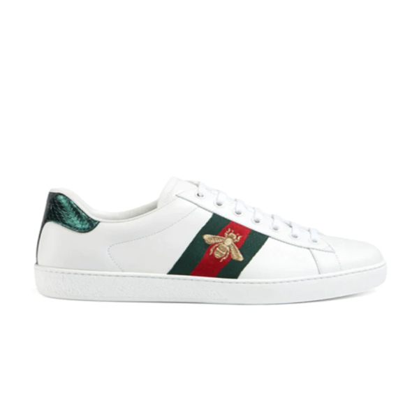 Best Replica GUCCI Dupes Shoes ACE SNEAKER WHITE LEATHER WITH BEE   GCC087 - Colareps