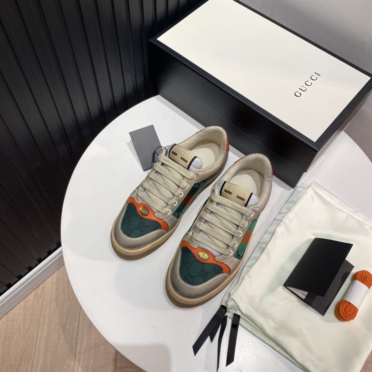 Best Replica GUCCI SCREENER GG WHITE GREEN   GCC056 - Colareps