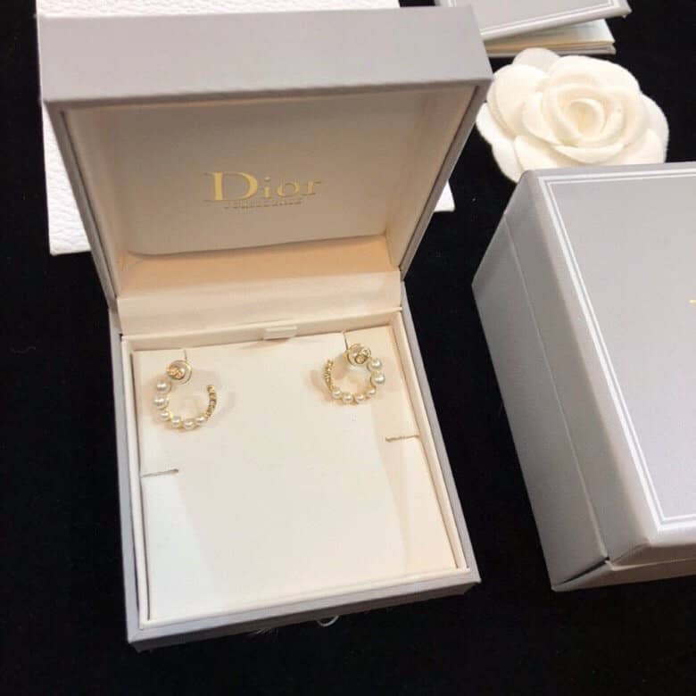 Best Replica Fake Christian Dior Logo Earring - Colareps