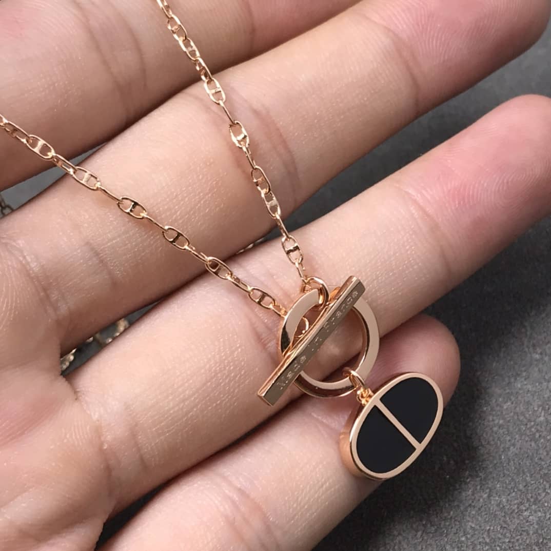 Best Replica Wholesale Hermes Logo Necklace - Colareps