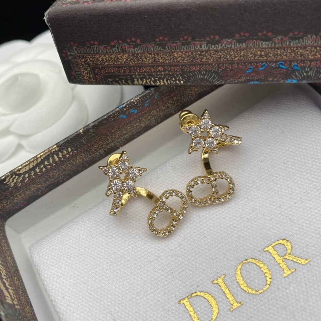 Best Replica Fake Christian Dior Logo Earring - Colareps