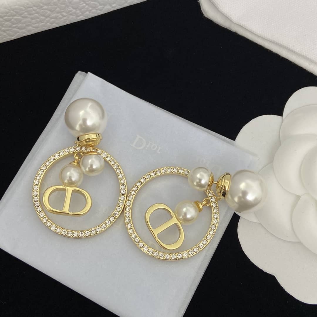 Best Replica Fake Christian Dior Logo Earring - Colareps
