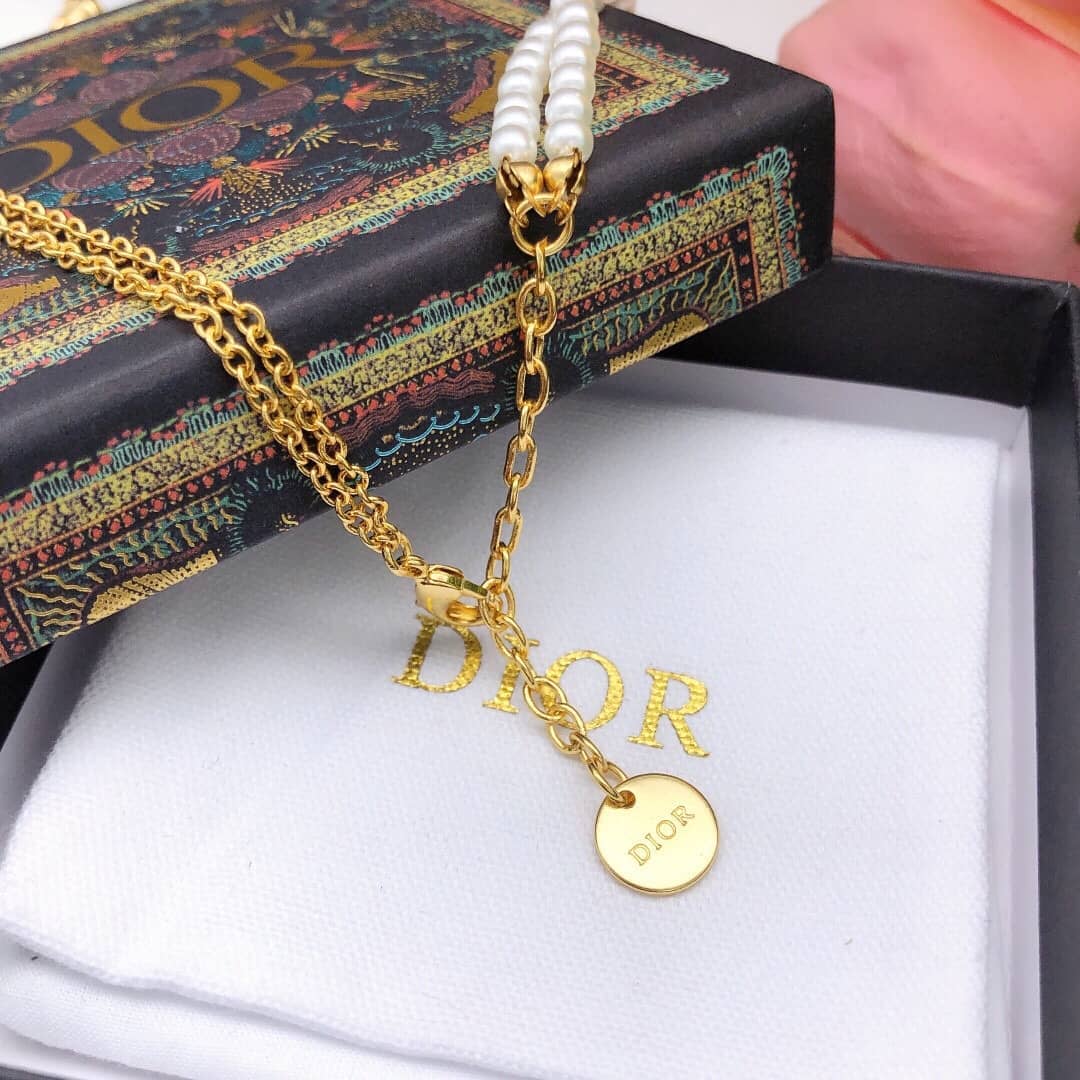 Best Replica Knockoff Christian Dior Logo Necklace - Colareps
