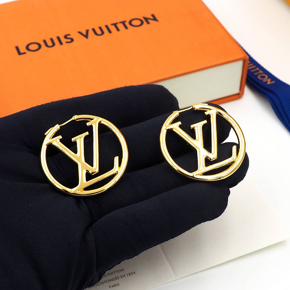 Best Replica LV Hoop Earrings Dupe Logo AAA+ - Colareps