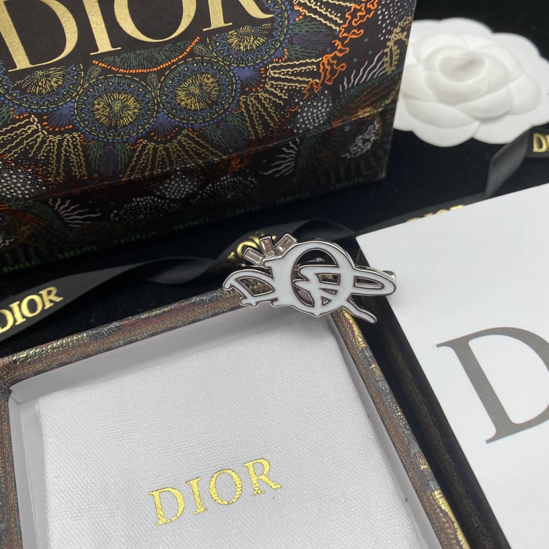 Best Replica Knockoff Christian Dior Logo Brooch - Colareps