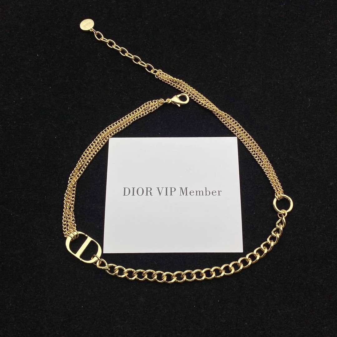 Best Replica Knockoff Christian Dior Logo Necklace - Colareps