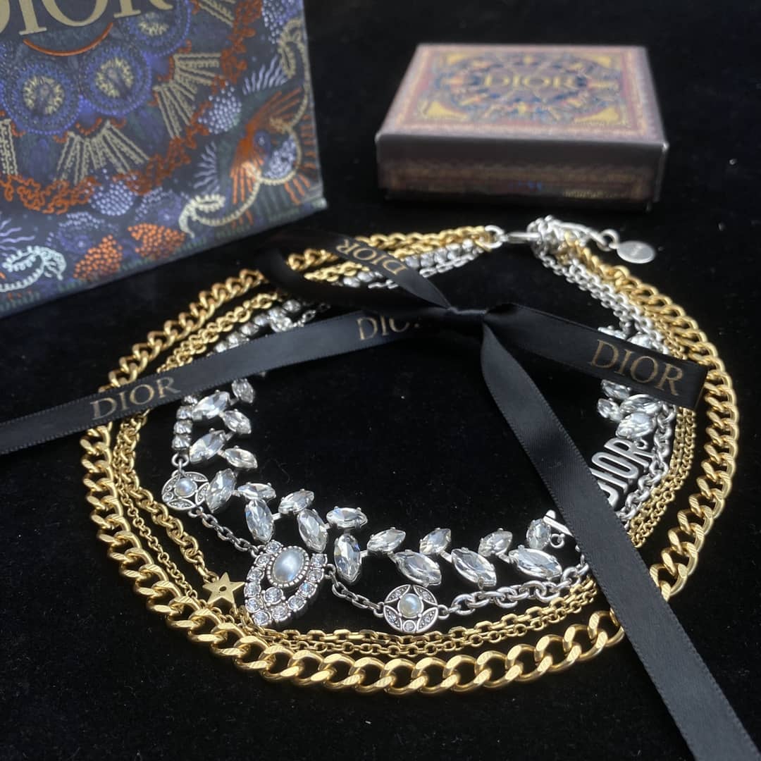 Best Replica Fake Christian Dior Logo Necklace - Colareps