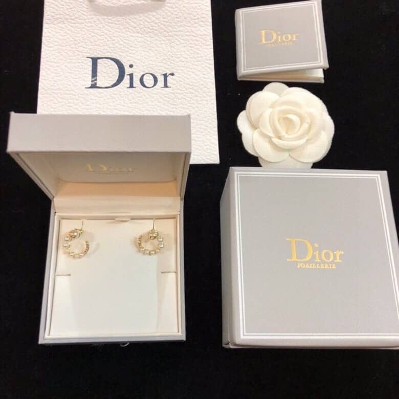 Best Replica Fake Christian Dior Logo Earring - Colareps