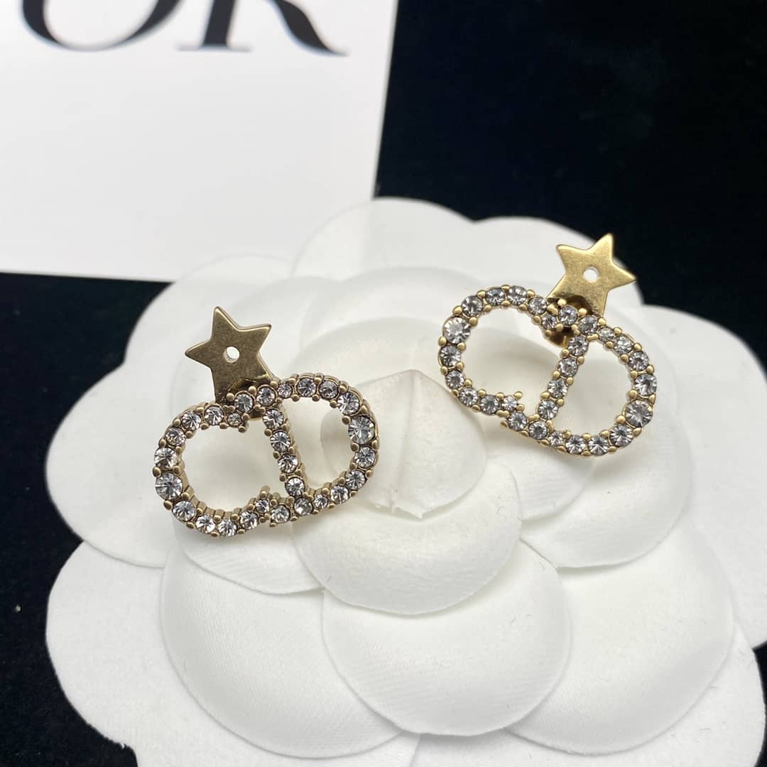 Best Replica Fake Christian Dior Logo Earring - Colareps