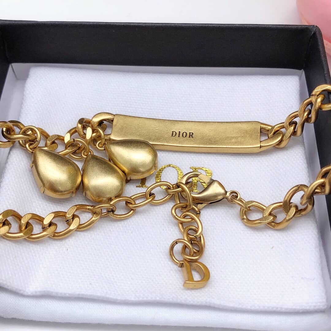 Best Replica Fake Christian Dior Logo Necklace - Colareps