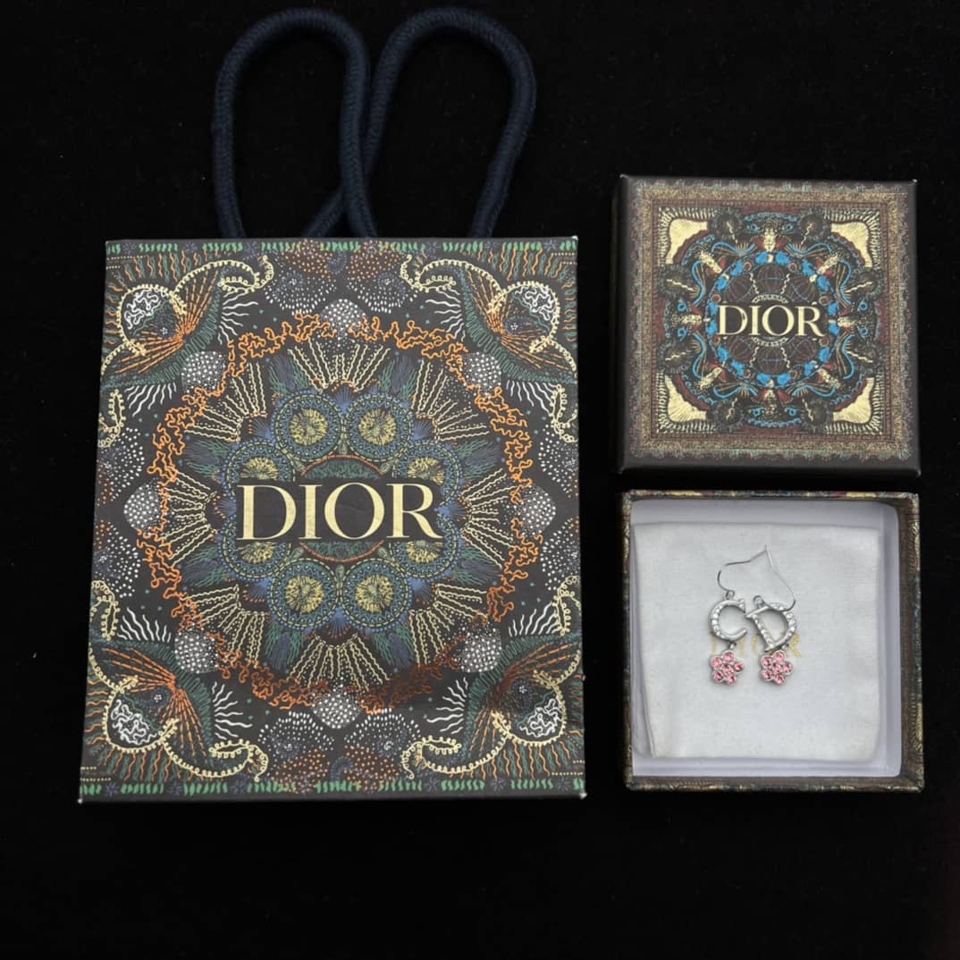 Best Replica Fake Christian Dior Logo Earring - Colareps