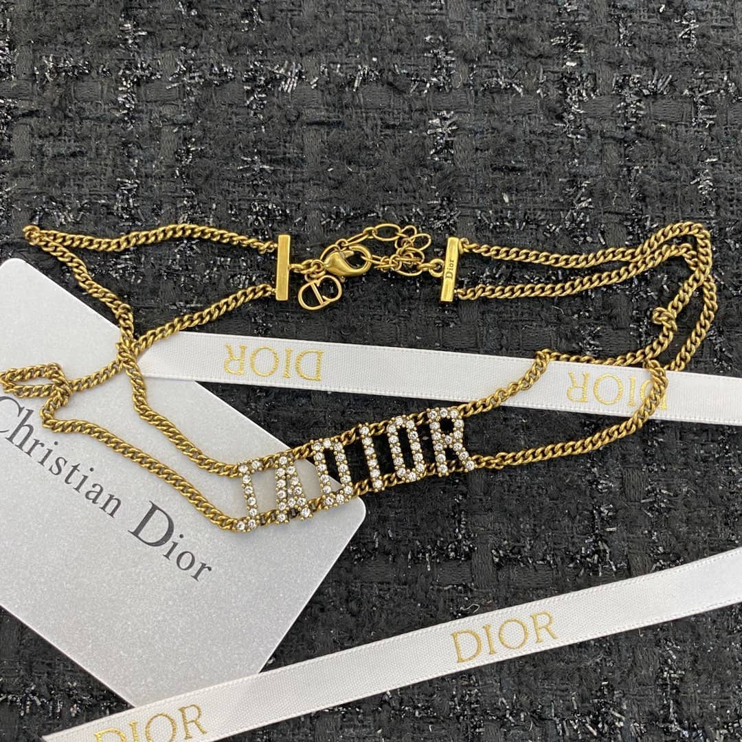 Best Replica Fake Christian Dior Logo Necklace - Colareps