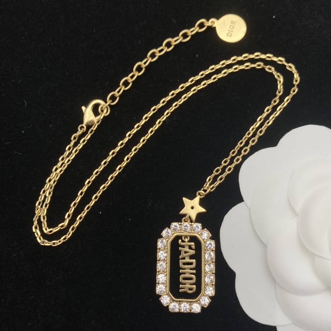 Best Replica Wholesale Christian Dior Logo Necklace - Colareps