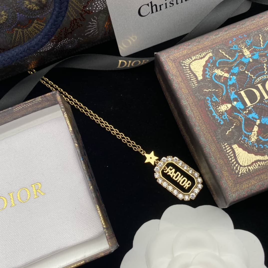 Best Replica Wholesale Christian Dior Logo Necklace - Colareps