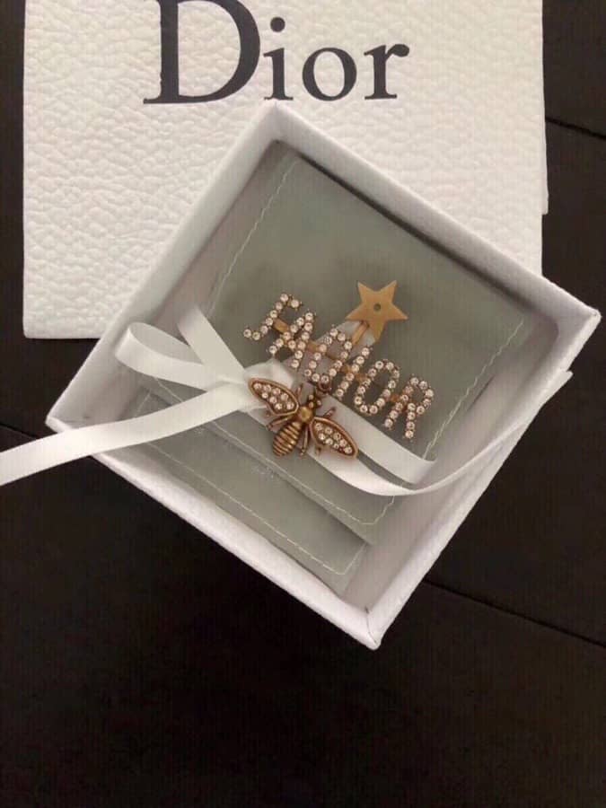 Best Replica Fake Christian Dior Logo Brooch - Colareps