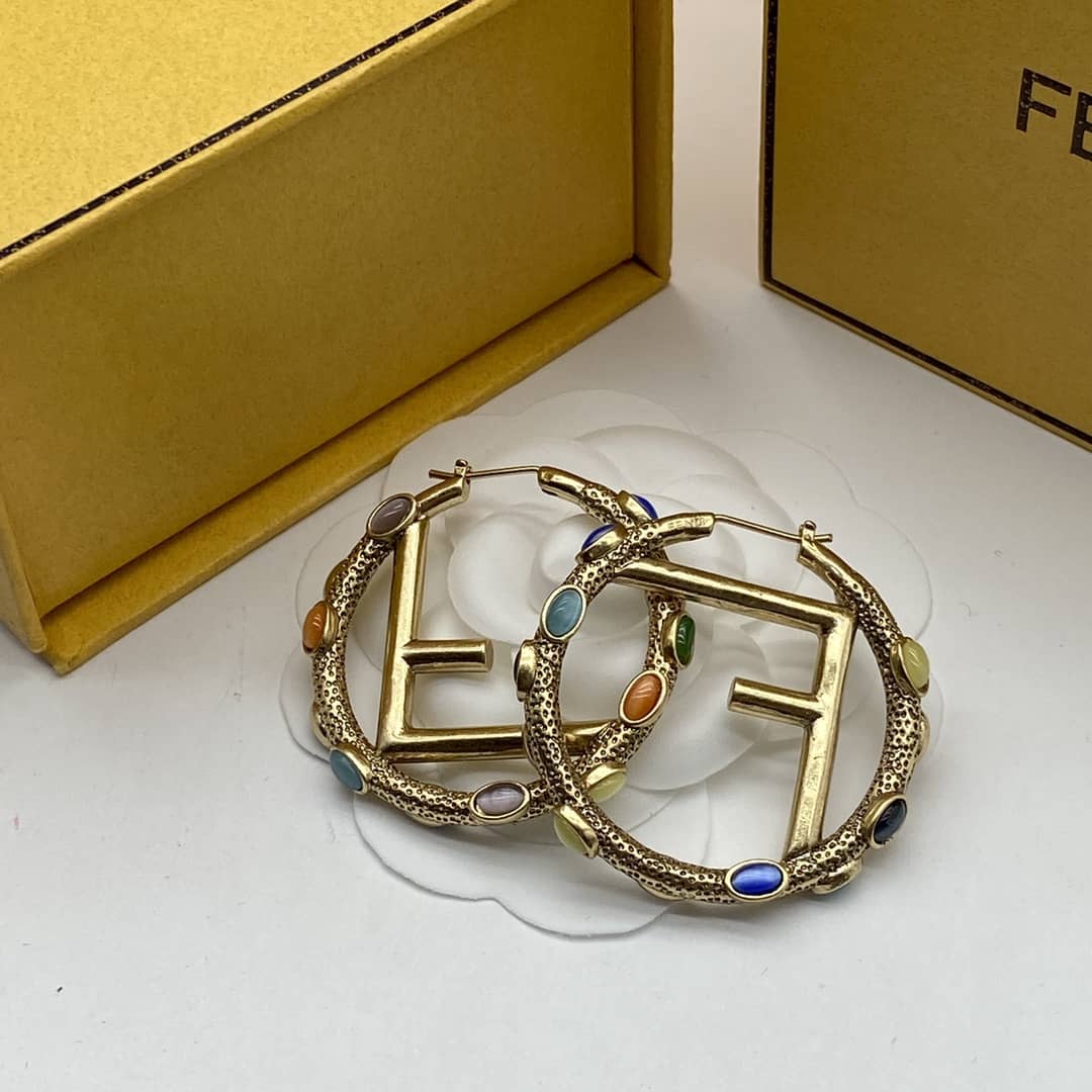 Best Replica Fake Fendi Logo Earring - Colareps