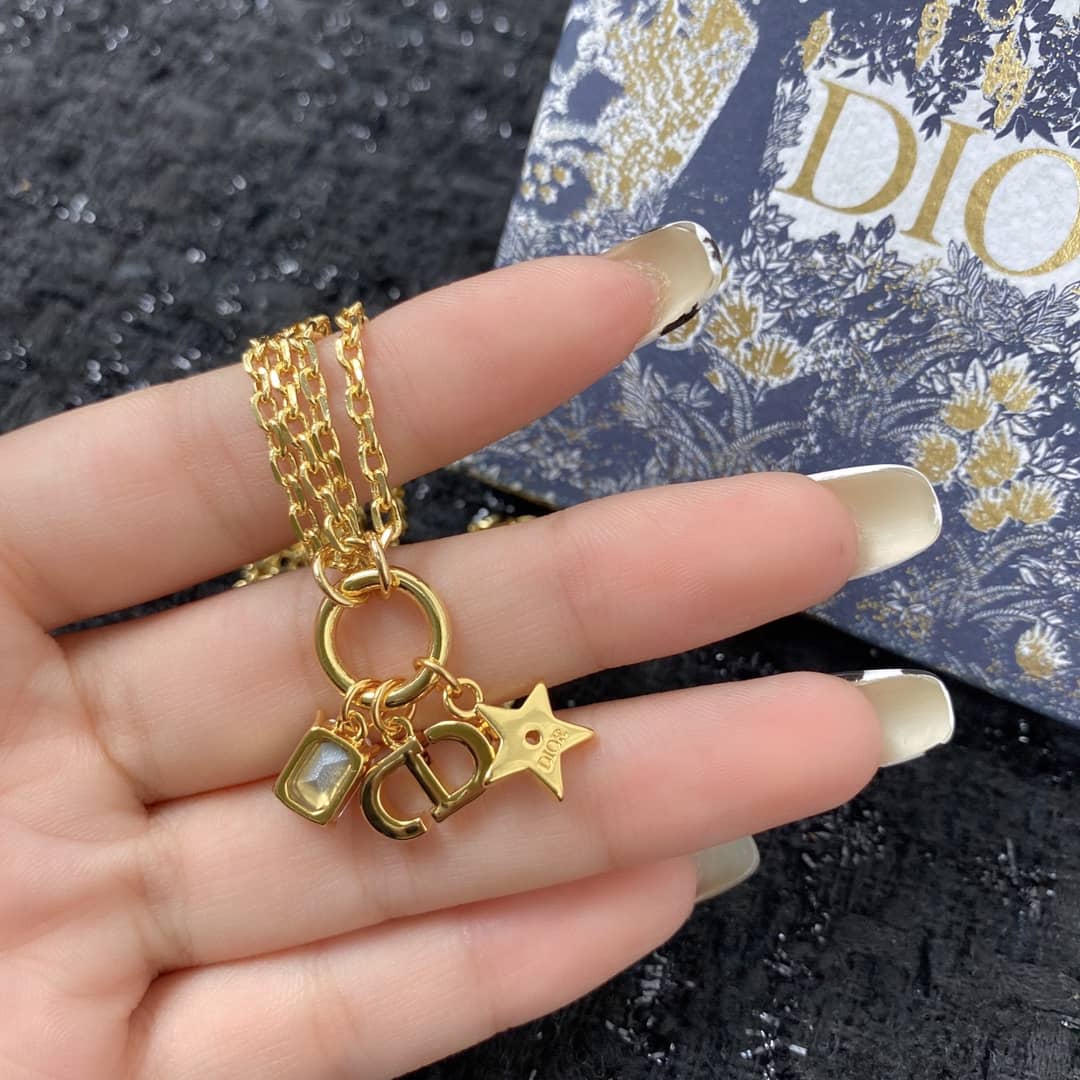 Best Replica Wholesale Christian Dior Logo Necklace - Colareps