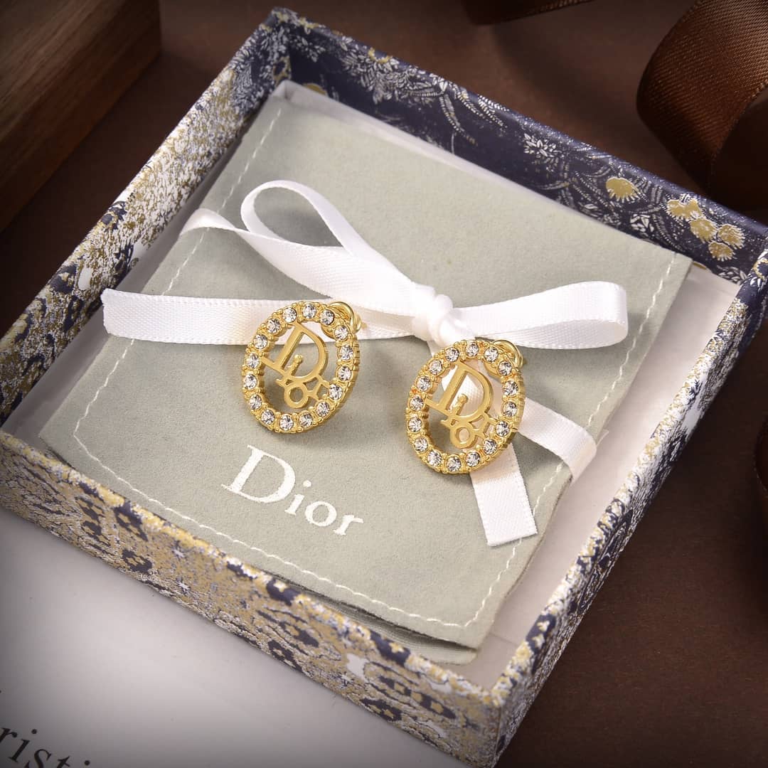 Best Replica Fake Christian Dior Logo Earring - Colareps