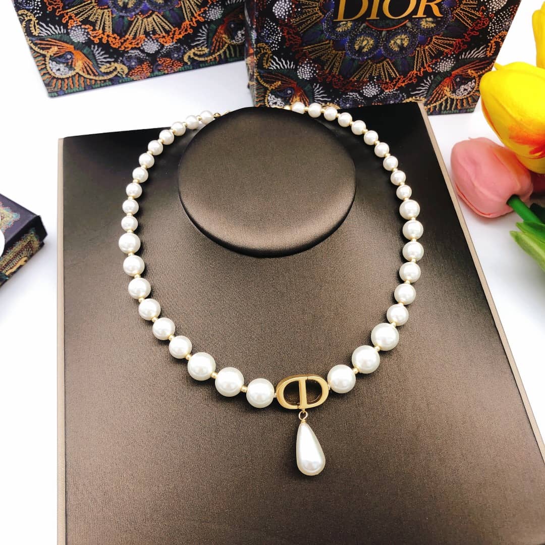 Best Replica Knockoff Christian Dior Logo Necklace - Colareps