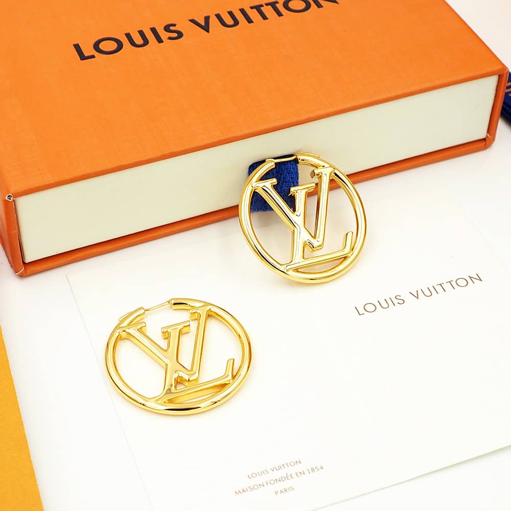 Best Replica LV Hoop Earrings Dupe Logo AAA+ - Colareps
