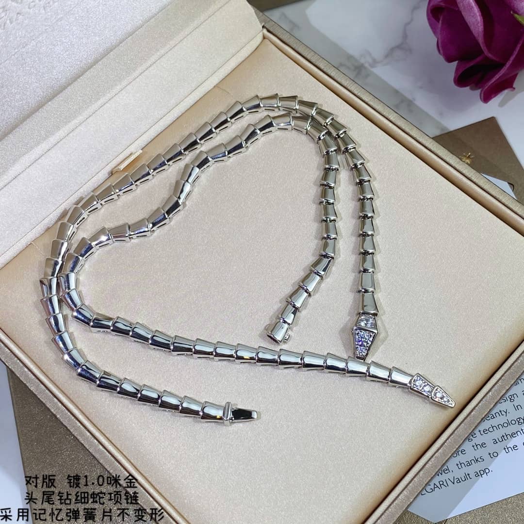 Best Replica Fake Bvlgari Logo Necklace - Colareps