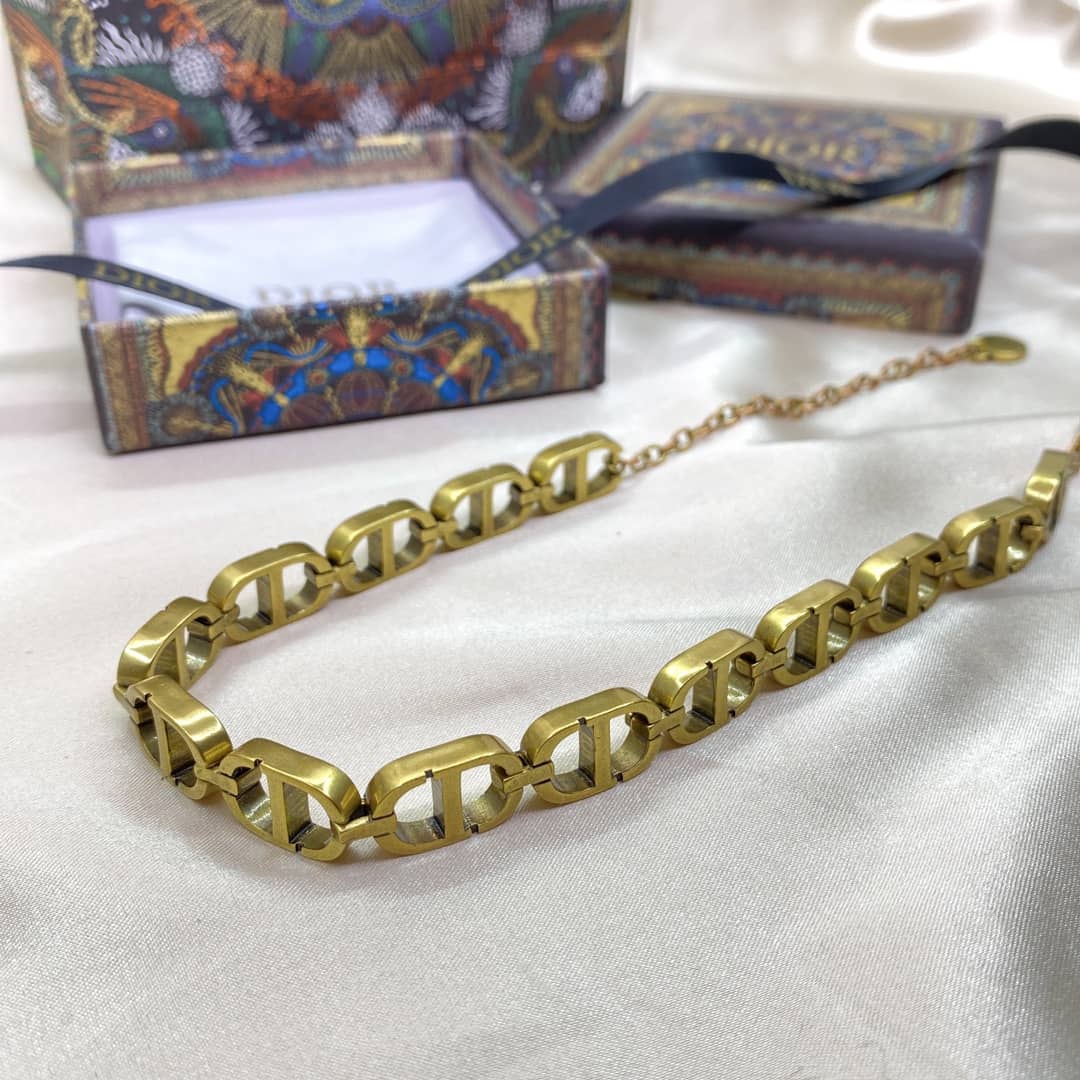 Best Replica Knockoff Christian Dior Logo Necklace - Colareps