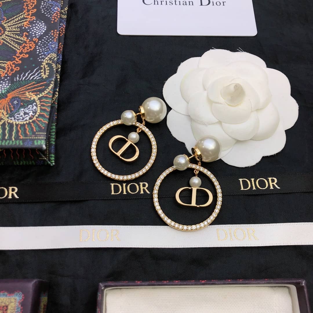 Best Replica Fake Christian Dior Logo Earring - Colareps