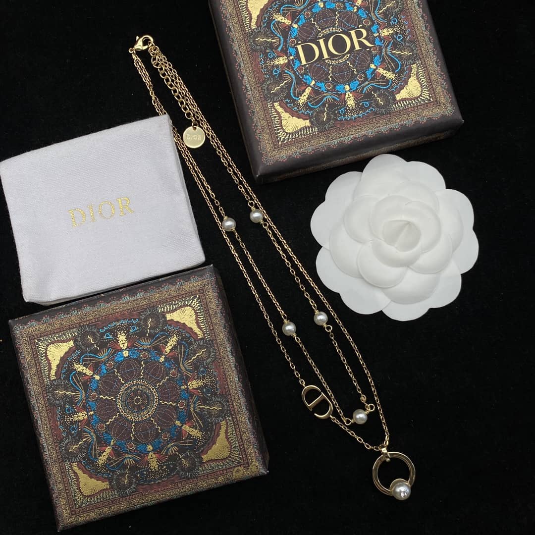 Best Replica Knockoff Christian Dior Logo Necklace - Colareps
