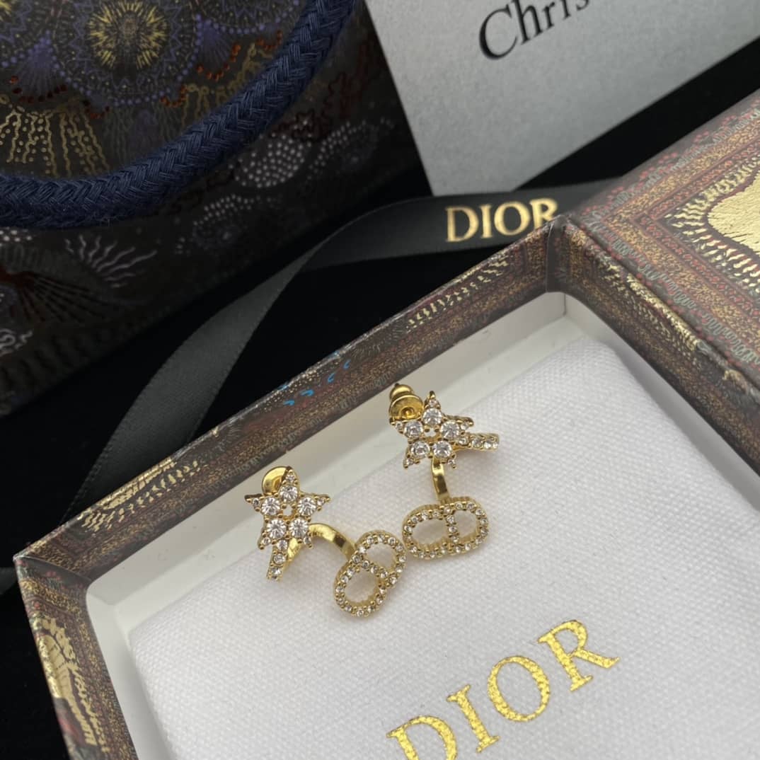 Best Replica Fake Christian Dior Logo Earring - Colareps