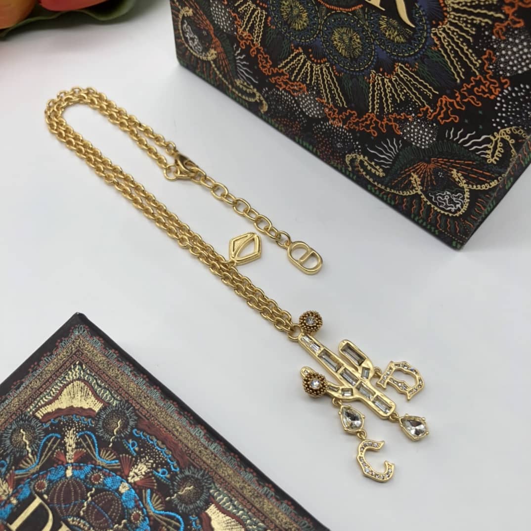 Best Replica Knockoff Christian Dior Logo Necklace - Colareps