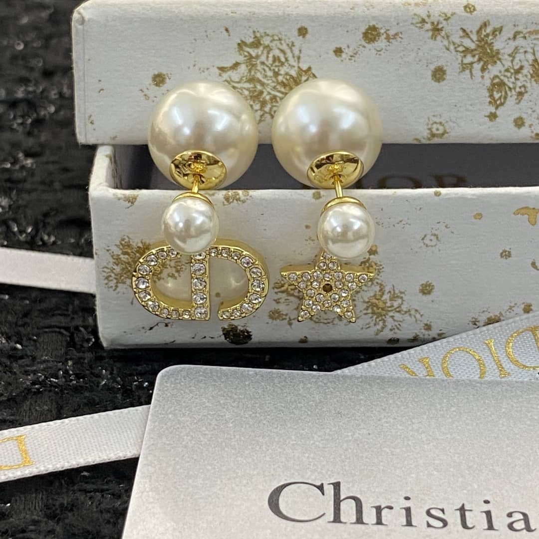 Best Replica Fake Christian Dior Logo Earring - Colareps