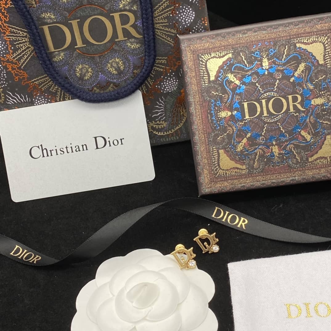 Best Replica Fake Christian Dior Logo Earring - Colareps